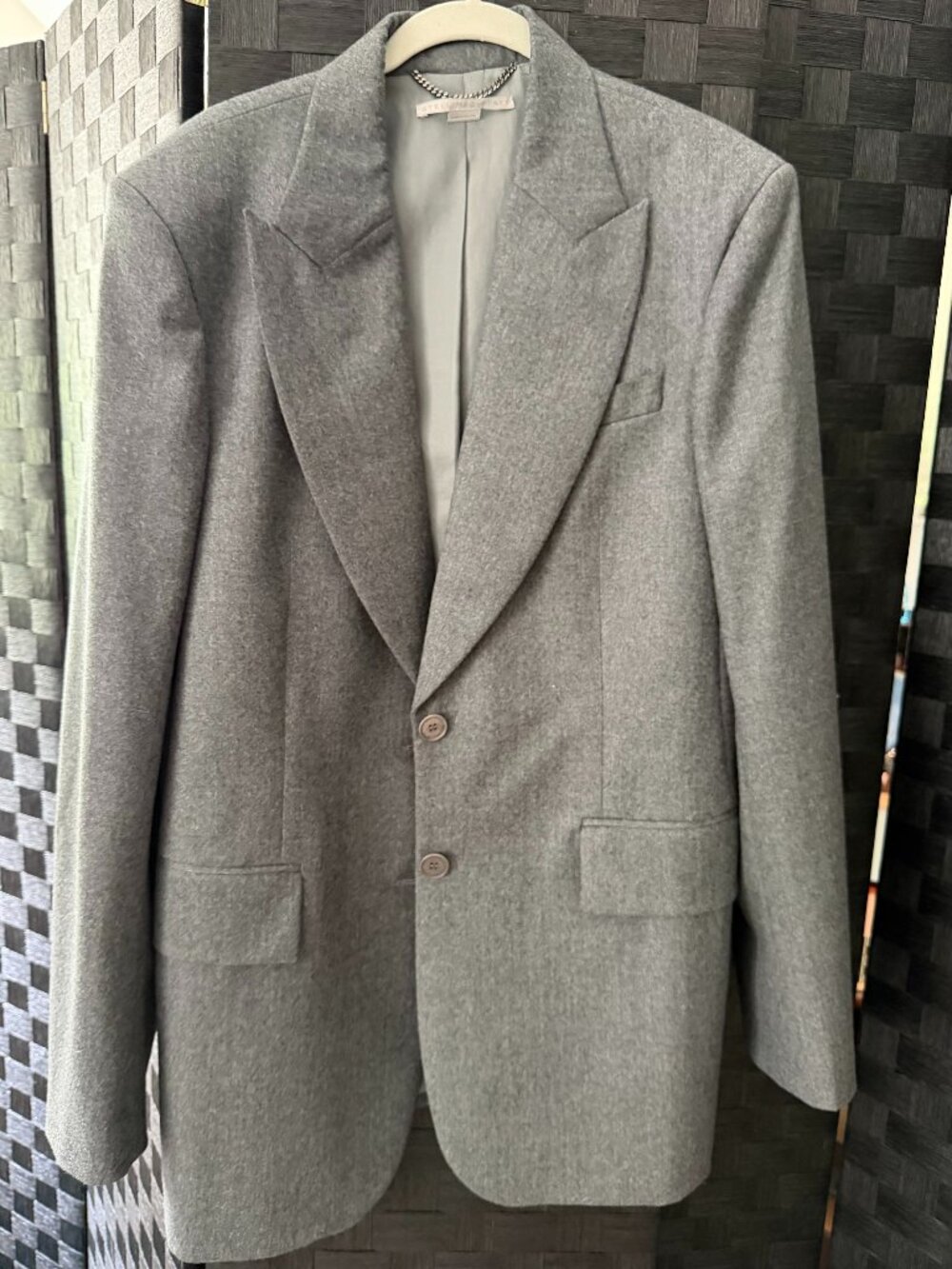 Stella McCartney grey wool blazer, US size 12-14.
